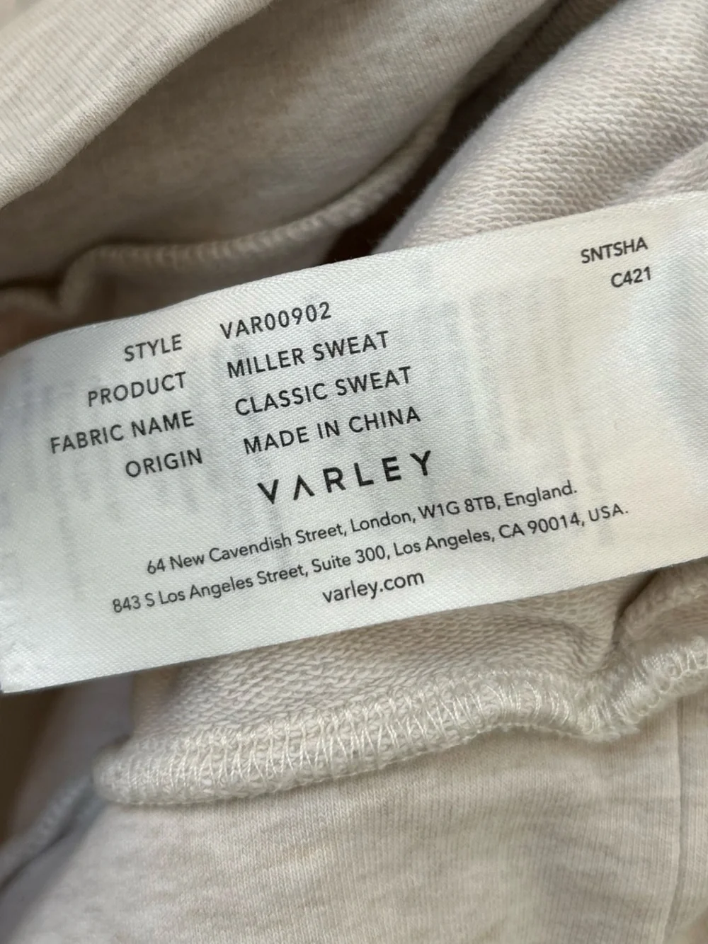 Varley Miller Half Zip Sweatshirt